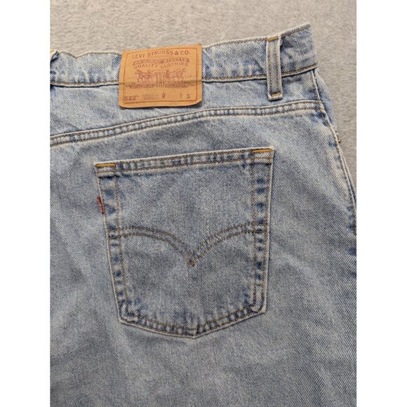 VINTAGE Levi's 522 Jeans Womens 24 Short Light Wash Tapered High Rise USA 90s - Picture 10 of 15